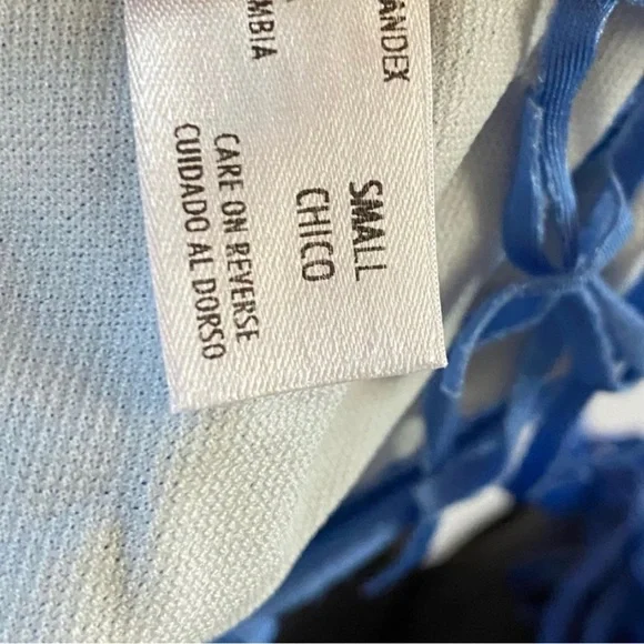 Luli Fama Fringe Bikini Top Blue small - Picture 4 of 5